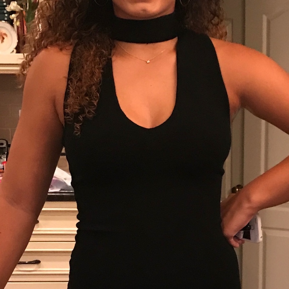 Knit black dress